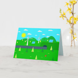 Happy Earth Day Nachhaltig Energy Custom Text Karte