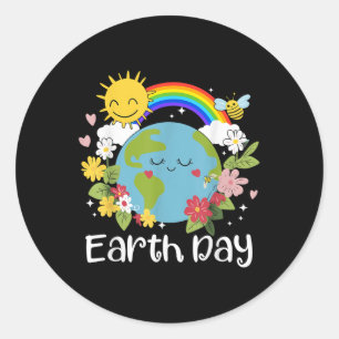 Happy Earth Day Niedlich Earth Day 2 Runder Aufkleber