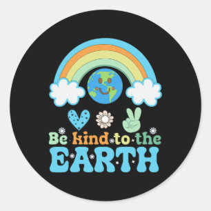 Happy Earth Day Niedlich Rainbow Earth Lover Runder Aufkleber