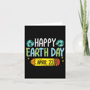 Happy Earth Day Pencil 22. April Niedlich Lehrer M Karte