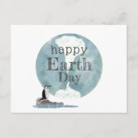 Happy Earth Day Pinguin und Planet