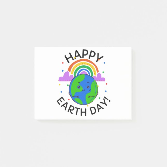 Happy Earth Day Post-it Klebezettel (Vorderseite)