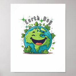 Happy Earth Day Poster Öko Holiday Geschenk