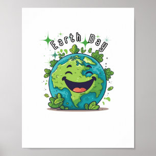 Happy Earth Day Poster Öko Holiday Geschenk