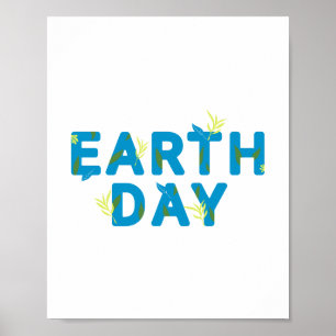 Happy Earth Day Poster Öko Holiday Geschenk