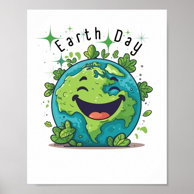 Happy Earth Day Poster Öko Holiday Geschenk (Vorne)