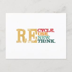 Happy Earth Day Recycle Wiederverwendung - Die Erd Postkarte