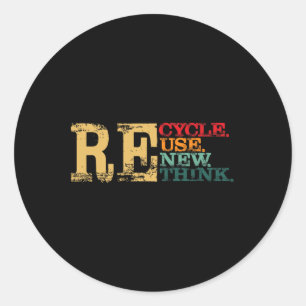 Happy Earth Day Recycle Wiederverwendung - Die Erd Runder Aufkleber