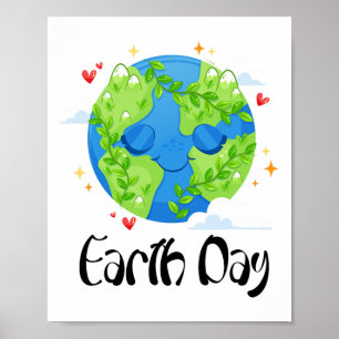 Happy Earth Day Shirt Niedlich Earth Day Men Women Poster