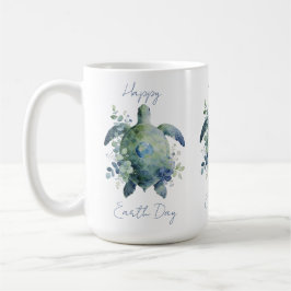 Happy Earth Day Turtle Design Kaffeetasse