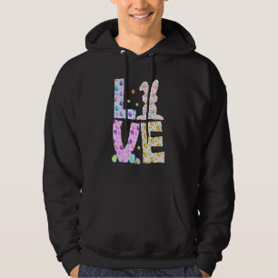Happy Easer Liebe Bunny Eggs Hunter Ostermädchen Hoodie