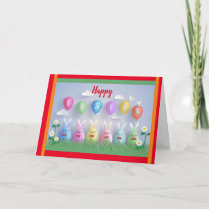 Happy East Holiday Bunny Frische Pasta machen Feiertagskarte