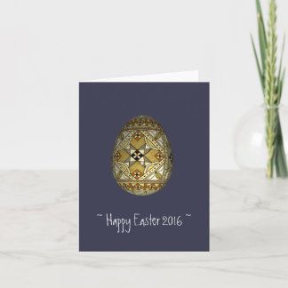 Happy Easter 2016 Russian Painted Egg Card Feiertagskarte