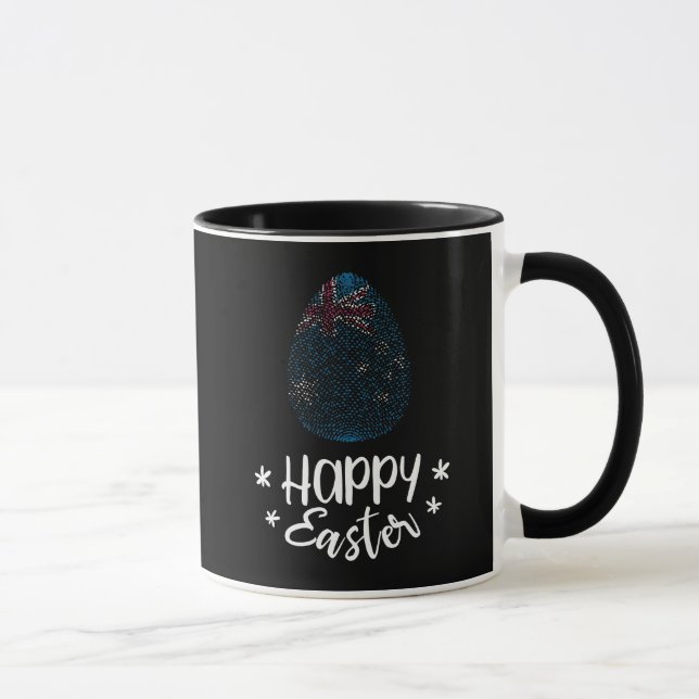 Happy Easter and Oaster egg unter australischer Fl Tasse (Rechts)