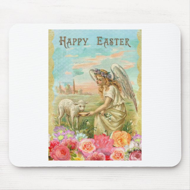 happy easter angel mousepad (Vorne)