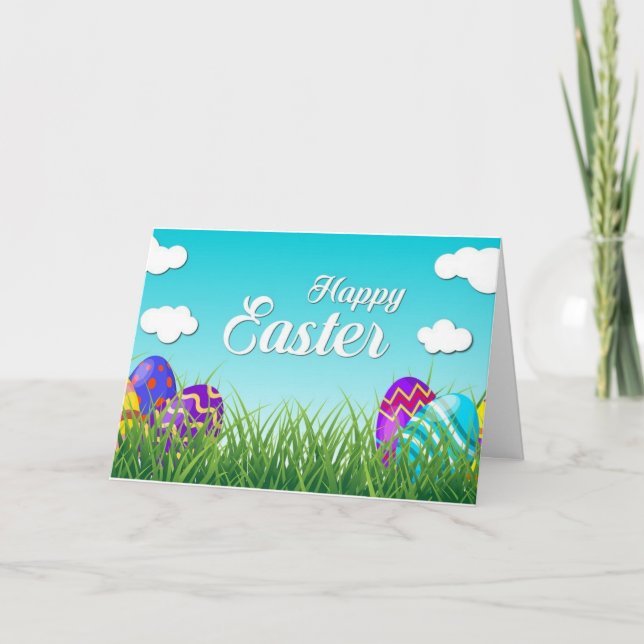 **HAPPY EASTER** AUF EINE BESONDERE KINDERKARTE KARTE (Vorderseite)
