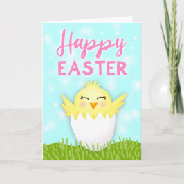Happy Easter Baby Chick Gruß Karte