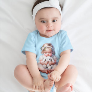 Happy Easter Baby Girl Baby Strampler