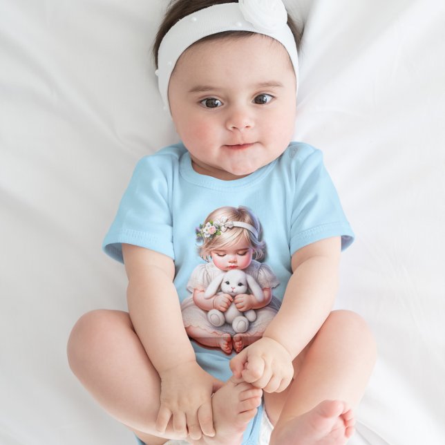 Happy Easter Baby Girl Baby Strampler (Von Creator hochgeladen)