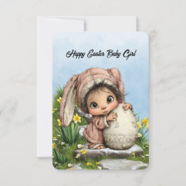 Happy Easter Baby Girl Mitteilungskarte