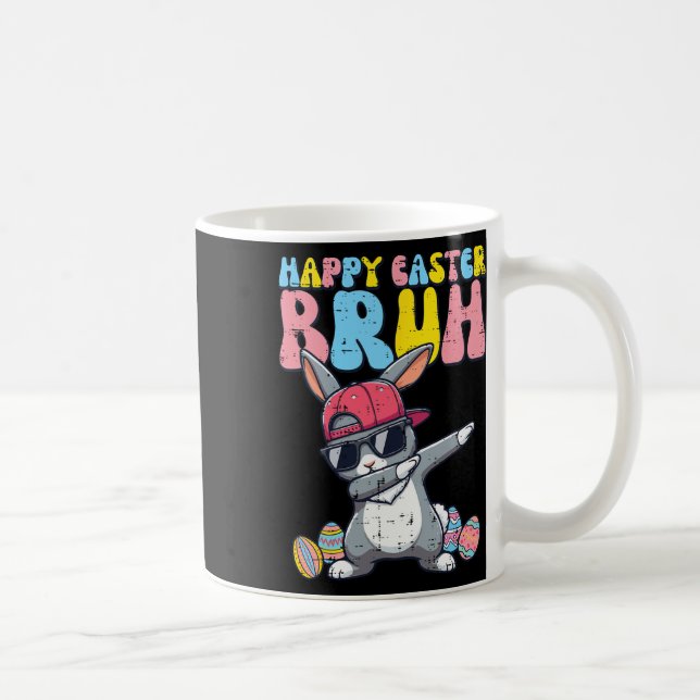 Happy Easter Bruh Bunny Dab Rabbit Dance Boys Kind Kaffeetasse (Rechts)