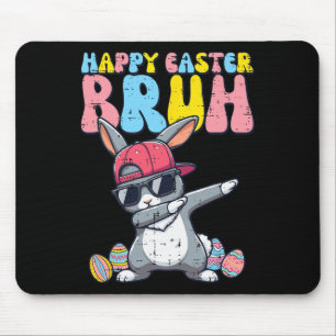 Happy Easter Bruh Bunny Dab Rabbit Dance Boys Kind Mousepad