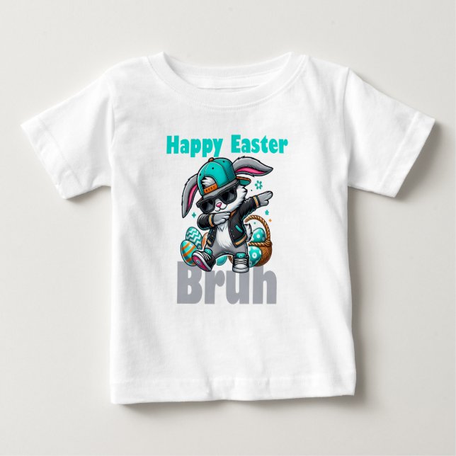Happy Easter Bruh, Easter Bunny Dabbing  Baby T-shirt (Vorderseite)