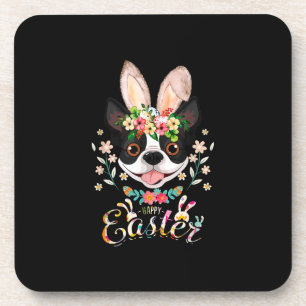 Happy Easter Bunny Boston Terrier Liebhaber von Os Getränkeuntersetzer