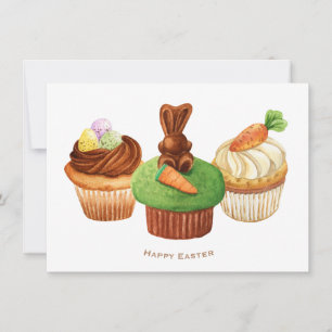 Happy Easter Bunny Cupcakes Ferienkarte Feiertagskarte