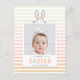 Happy Easter Bunny Ears Picture Holiday Postkarte