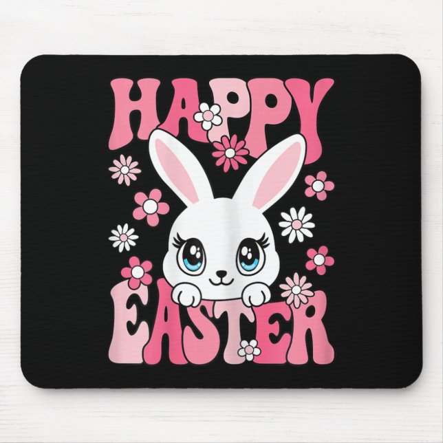 Happy Easter Bunny Easter Rabbit Frauen Mädchen Ki Mousepad (Vorne)