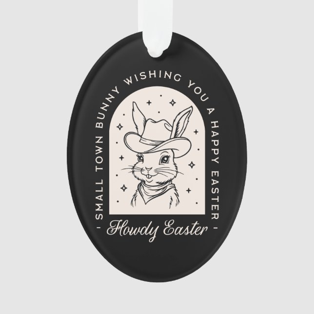 Happy Easter bunny funny dark western theme black (devant)