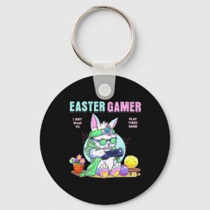 Happy Easter Bunny Funny Gamer Video Game Boys Gir Schlüsselanhänger