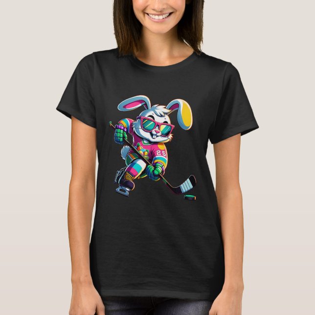 Happy Easter Bunny Hockey Rabbit Men Women Kid (1) T-Shirt (Vorderseite)