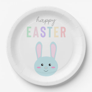 Happy Easter Bunny Niedlich Simple Pastel Modern Pappteller