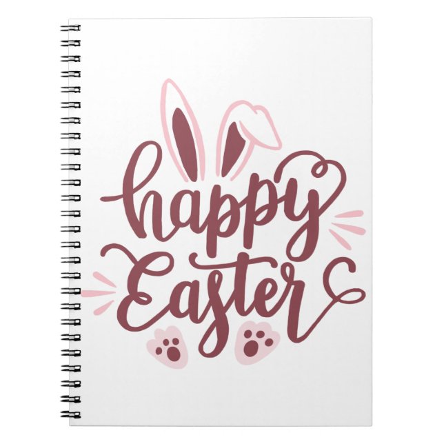 Happy Easter Bunny Notebook - Niedliches Spring Jo Notizblock (Vorderseite)