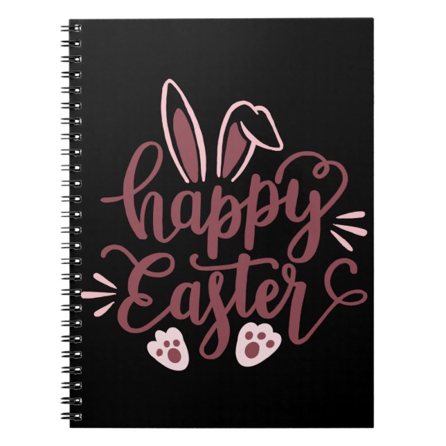 Happy Easter Bunny Notebook - Niedliches Spring Jo Notizblock (Vorderseite)