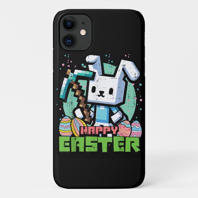 Happy Easter Bunny Pixel Game  Case-Mate iPhone Hülle (Rückseite)