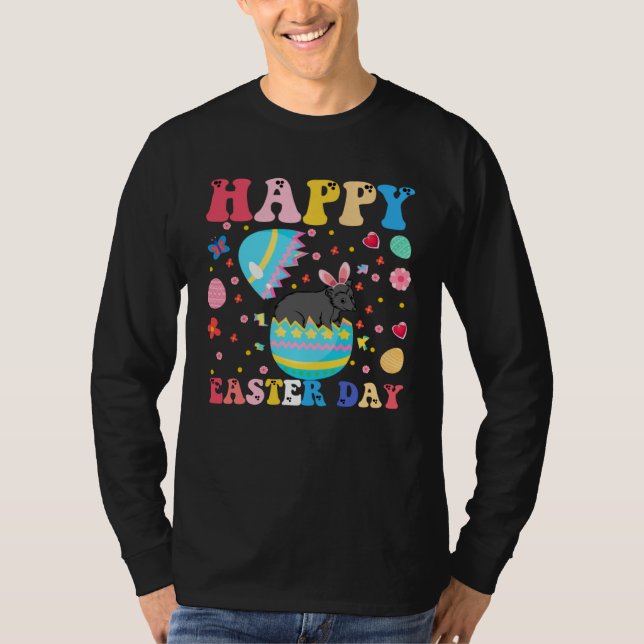 Happy Easter Bunny Possum  Easter Day Groovy T-Shirt (Vorderseite)