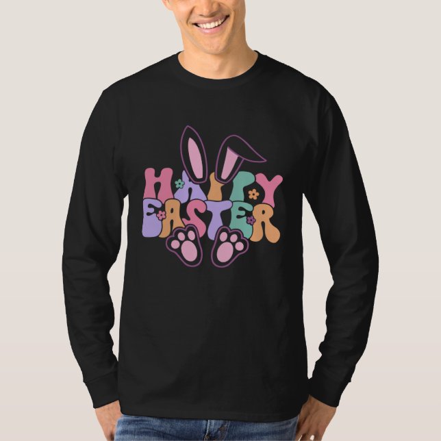 Happy Easter Bunny Rabbit Face Funny Easter Day Wo T-Shirt (Vorderseite)