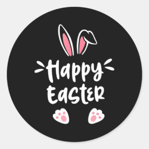 Happy Easter Bunny Spring Easter Easter Oster Männ Runder Aufkleber