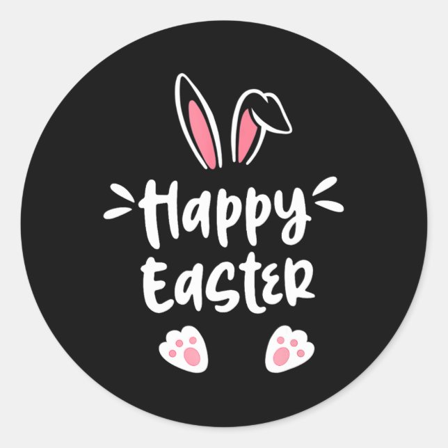 Happy Easter Bunny Spring Easter Easter Oster Männ Runder Aufkleber (Vorderseite)