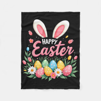 Happy Easter Bunny Spring Easter Egg Easter Shirts Fleecedecke