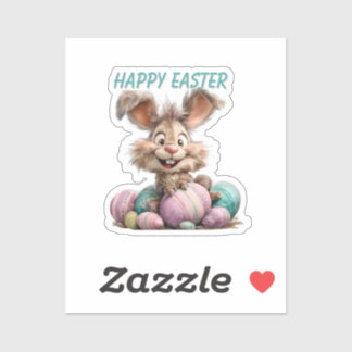 Happy Easter Bunny Sticker