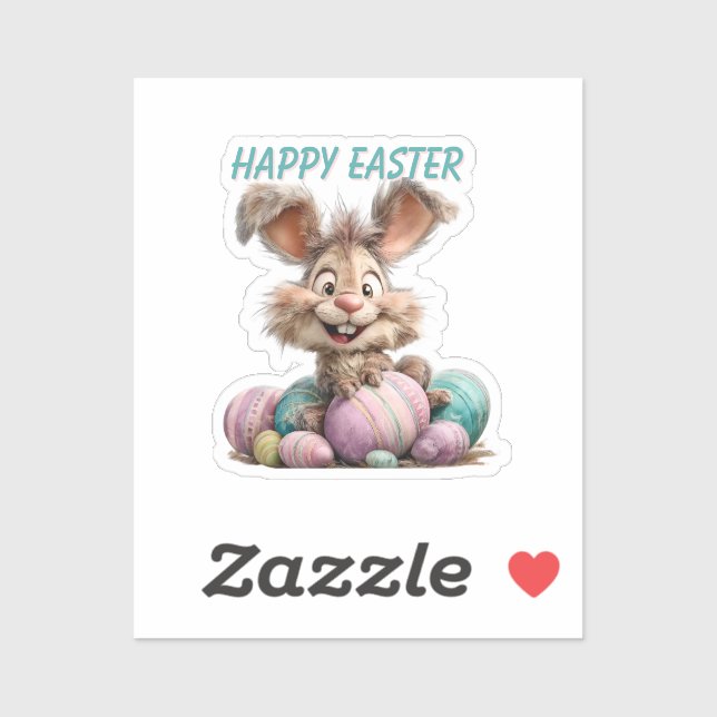Happy Easter Bunny Sticker (Blatt)