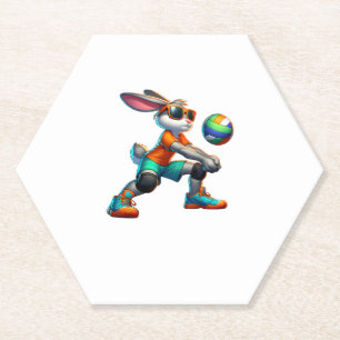Happy Easter Bunny Volleyball Spieler Lover Sport Untersetzer