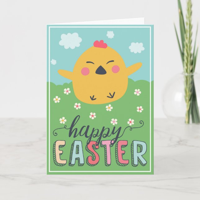 Happy Easter chick - Urlaubskarte Karte (Vorderseite)