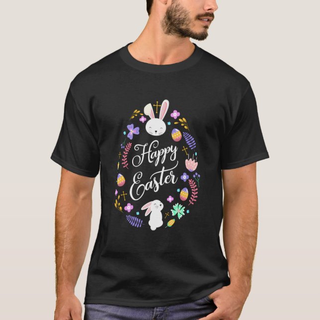 Happy Easter Christian Easter T-Shirt (Vorderseite)