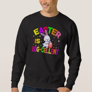 Happy Easter Day Bunny Egg Funny Boys Girls Kinder Sweatshirt