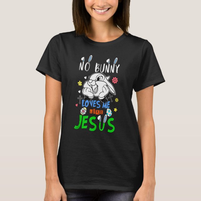 Happy Easter Day Bunny Funny Boys Girls Jesus T-Shirt (Vorderseite)
